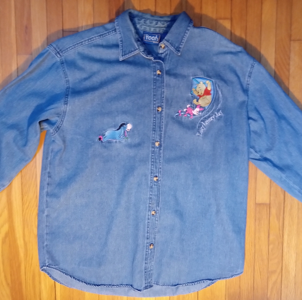 Disney Denim Button-Up Shirt